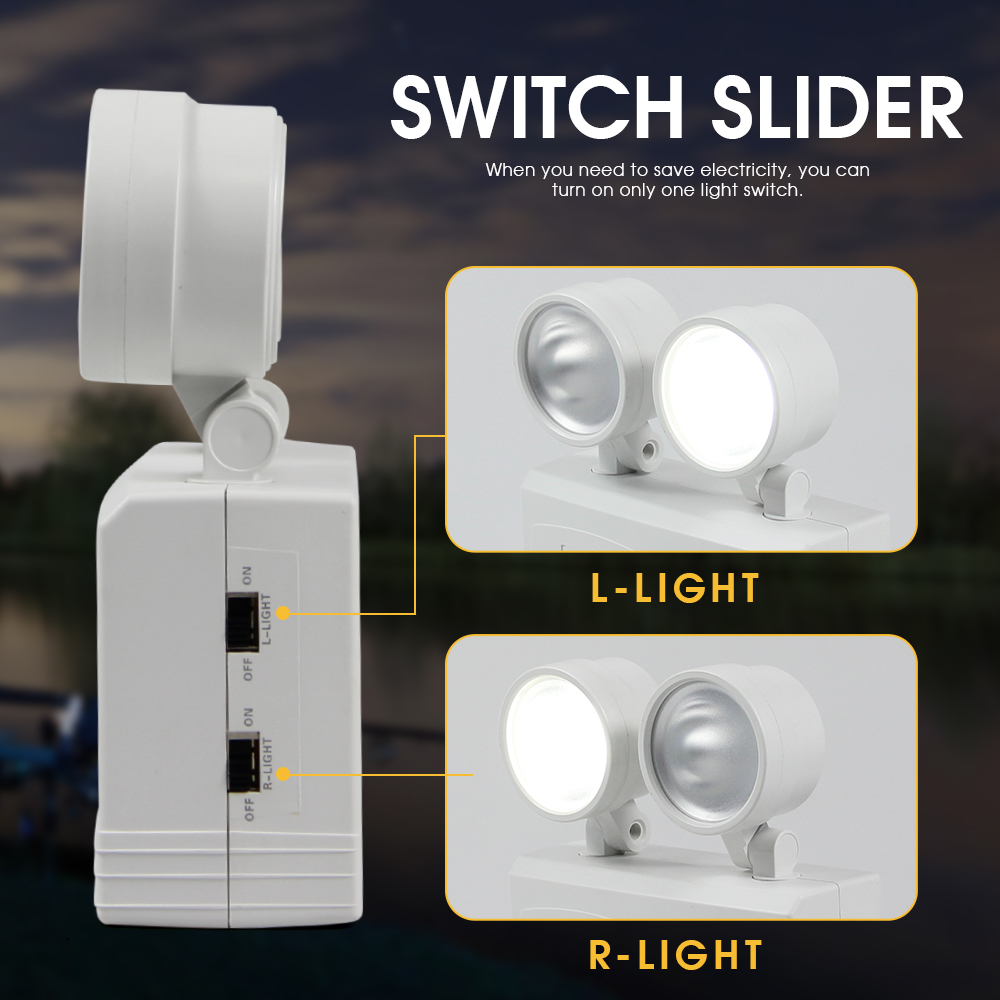 Dual-head Emergency Lamp Rotar - Power Outage Light 评论和价格