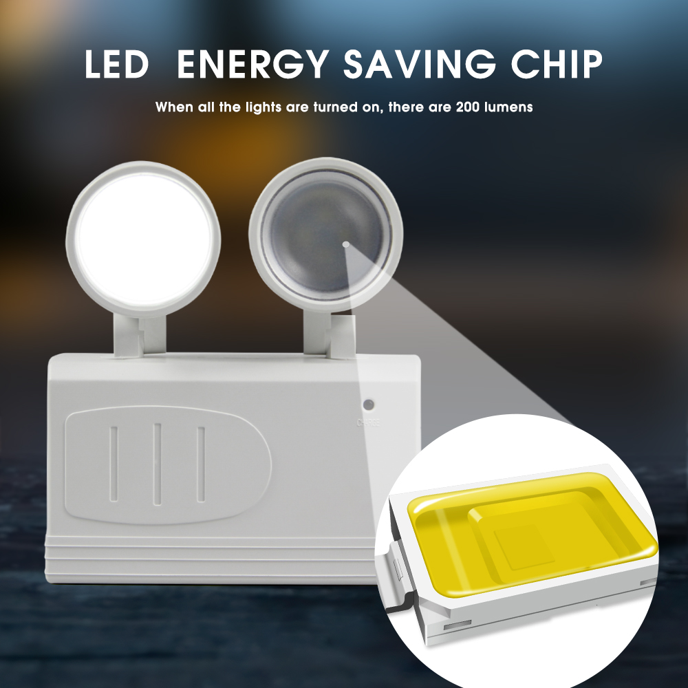 Dual-head Emergency Lamp Rotar - Power Outage Light 评论和价格